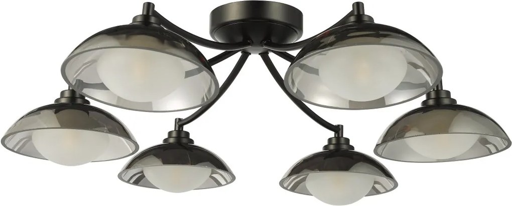 Dar Lighting modern mennyezeti lámpa kadience fekete füstös darkad0622