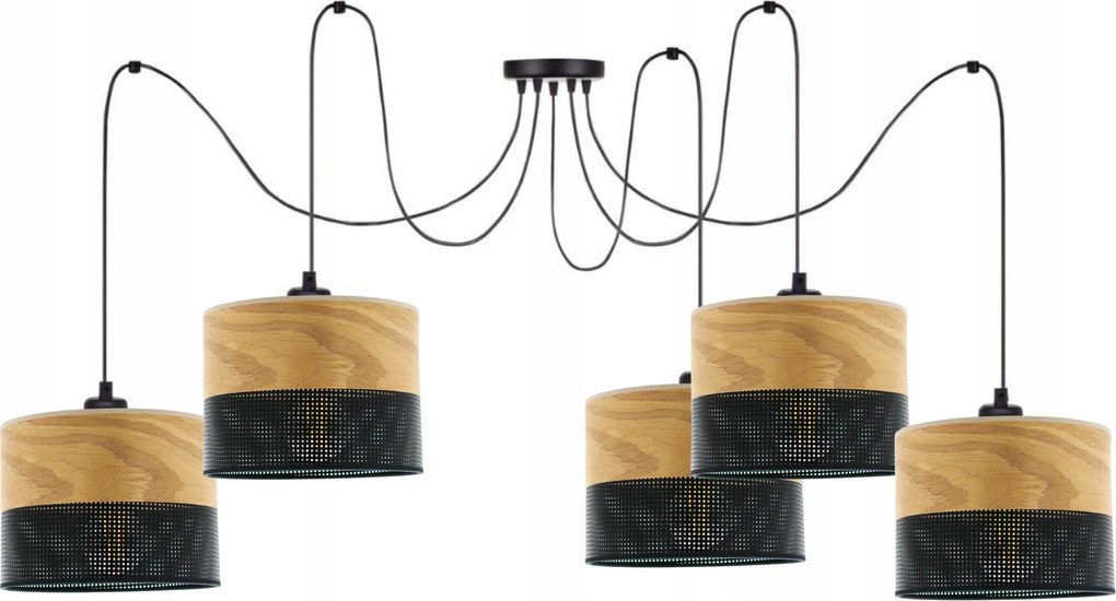 Függőlámpa Csillár Pók Fa Árnyékoló Lyukacsos E27 5x20CM