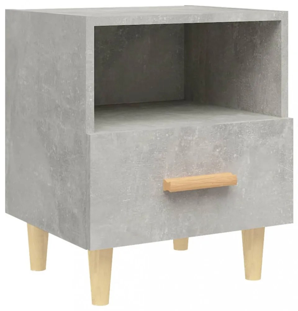 2 db betonszürke éjjeliszekrény 40x35x47 cm