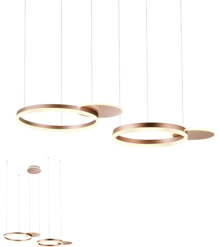 Redo 01-2607 - LED Dimmelhető csillár zsinóron SIGUA LED/99W/230V 3000K barna