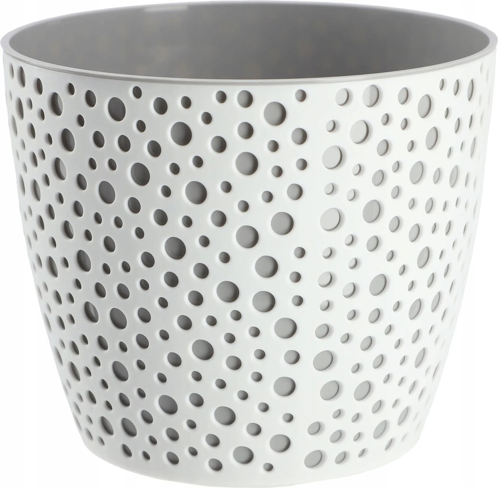 Virágtartó Fedő Kerek, Szürke 21CM