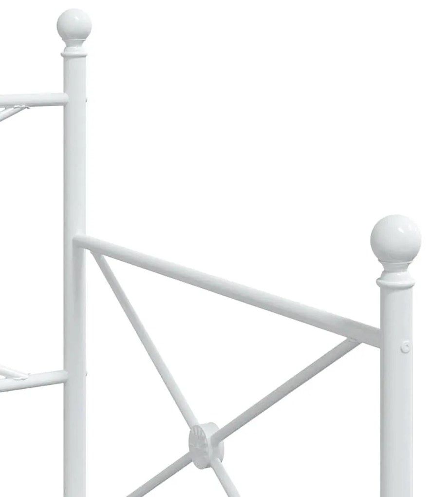 Daybed with Trundle without Mattress White 80x200 cm acél