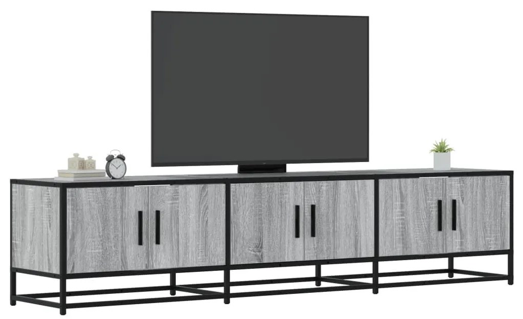 szürke sonoma színű szerelt fa TV-szekrény 180 x 35 x 41 cm