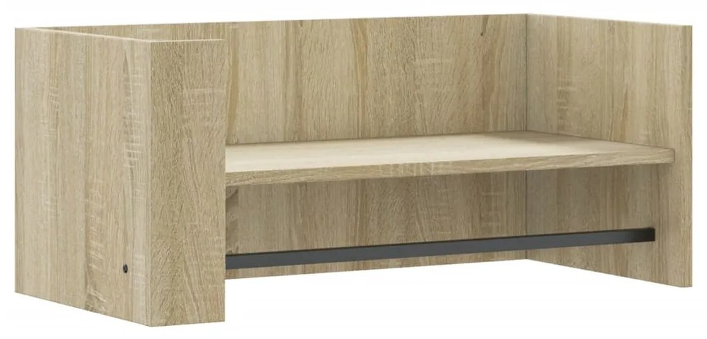 sonoma tölgy színű szerelt fa fali polc 70,5 x 35 x 30,5 cm