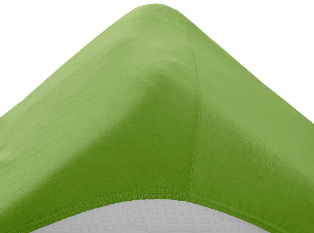 Jersey gyerek lepedő kiságyba zöld 70x140 cm