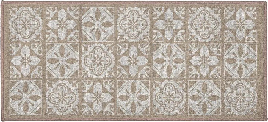 Bézs textil fürdőszobai kilépő 50x120 cm Constantine – douceur d'intérieur