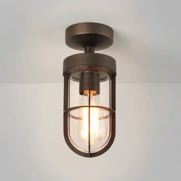 ASTRO LIGHTING 1368009 CABIN Klasszikus Kültéri Mennyezeti Lámpa Barna, Átlátszó E27 IP20