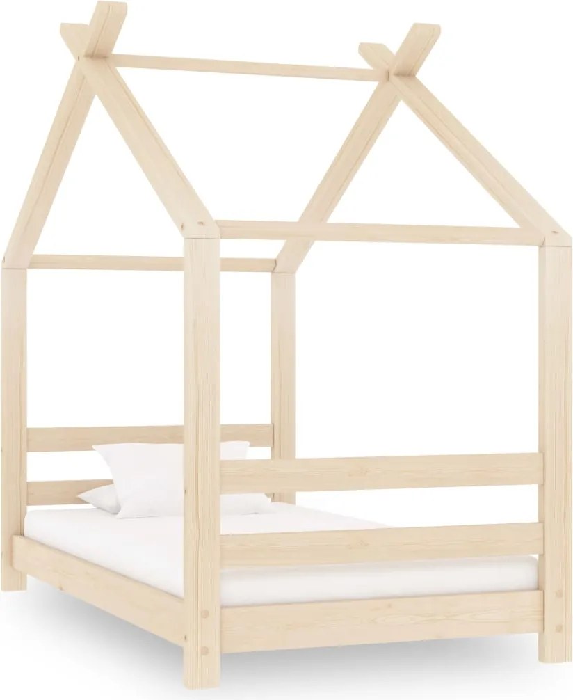 vidaXL tömör fenyőfa gyerekágy-keret 70 x 140 cm