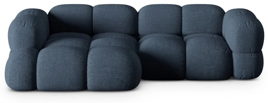 Sötétkék sarokkanapé (bal oldali-heverő résszel) Loretto – Cosmopolitan Design