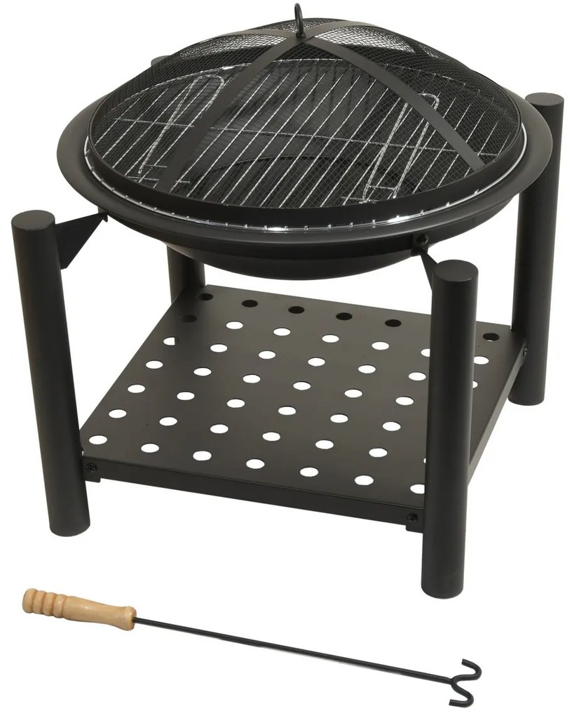 Cattara 13015 Tűzrakóhely grillrácsos Sabatini, 54x 55 x 54 cm