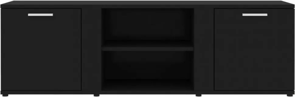fekete szerelt fa TV-szekrény 120 x 34 x 37 cm