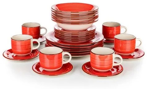 Banquet Spiral Red 30 darabos étkészlet
