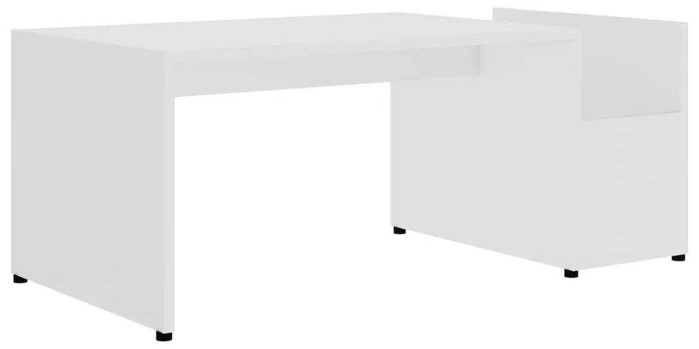 Fehér szerelt fa dohányzóasztal 90 x 45 x 35 cm