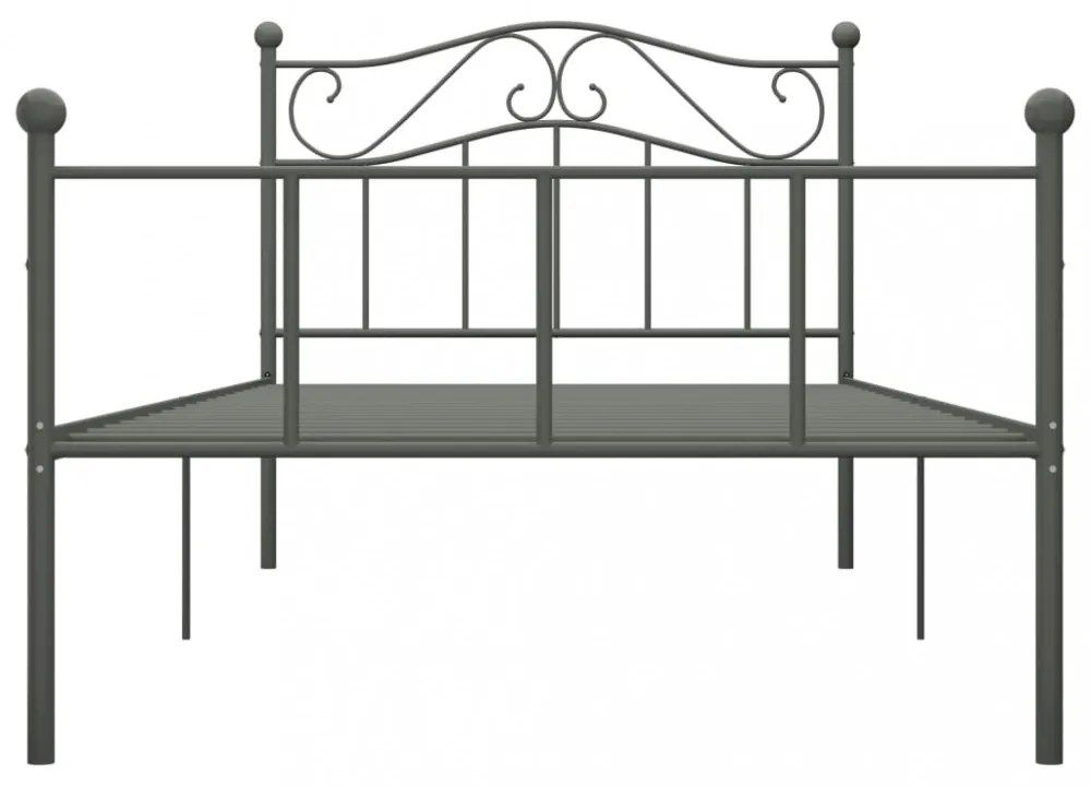 vidaXL szürke fém ágykeret 100 x 200 cm