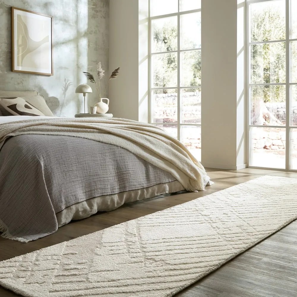 Krémszínű futószőnyeg 80x300 cm Remy – Flair Rugs
