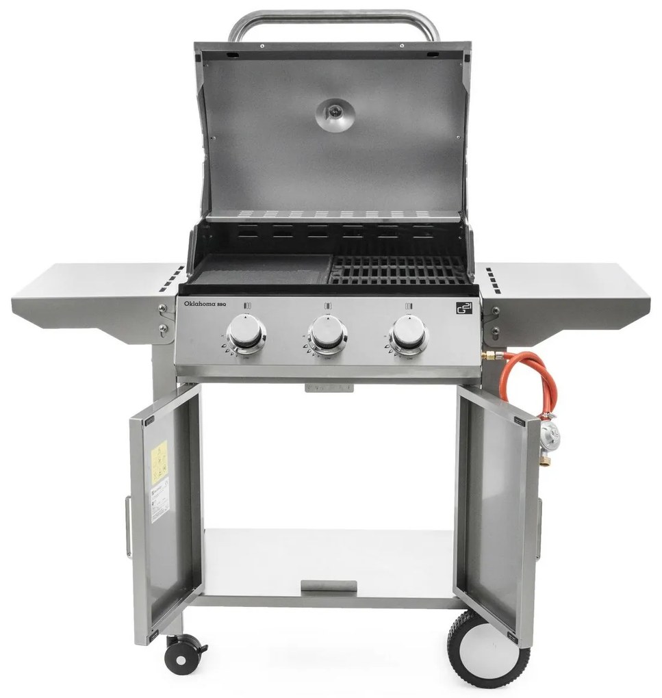 G21 Oklahoma BBQ Premium Line gázgrill 3 égő + redukciós szelep ingyen