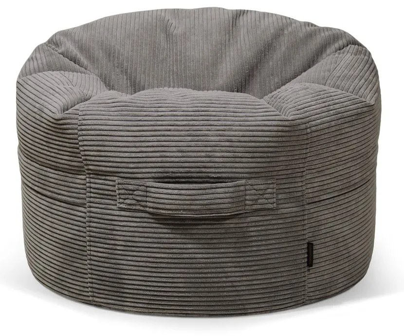 Barna kordbársony gyerek babzsákfotel Roll 80 – SLOWDOWN