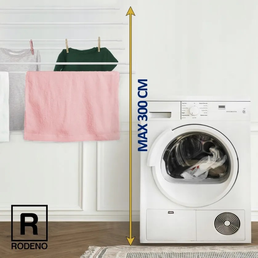 Erga Erga, mennyezeti akasztó ruhaszárításhoz 6x90 cm, fehér, ERG-SEP-10SUSSUF6PP09