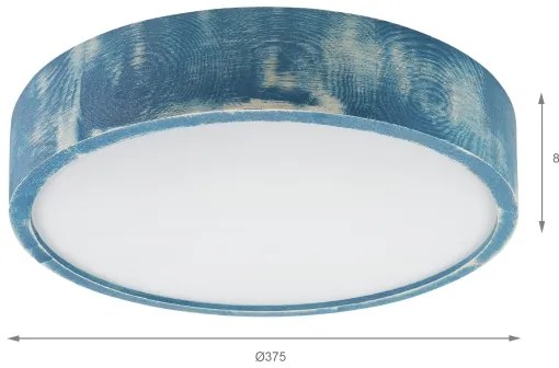 Brilagi - PINO mennyezeti lámpa 2xE27/15W/230V, fenyő/kék, átmérő 37,5 cm