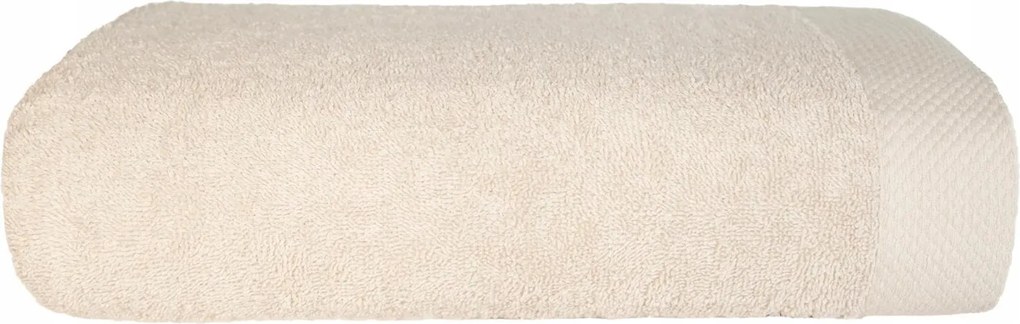 Puha, krémszínű törölköző 70x140 cm, 100% pamut, 500 g/m²