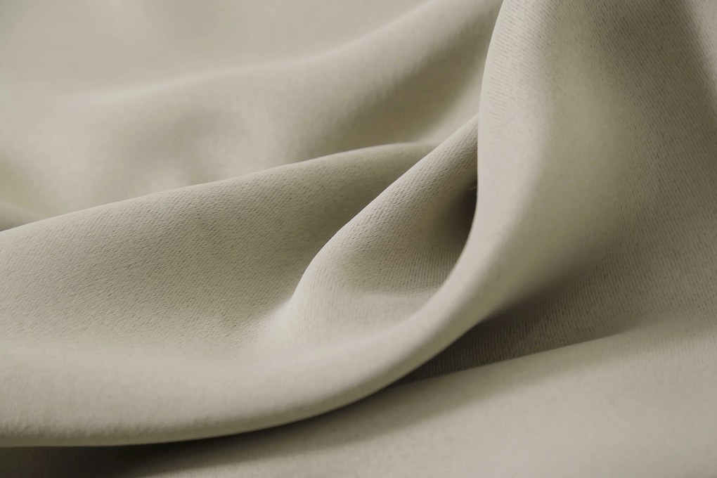 Bézs OXFORD függöny 140x250 cm Felfüggesztés: Fém gyűrűk