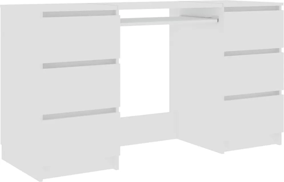 vidaXL fehér szerelt fa íróasztal 140 x 50 x 77 cm