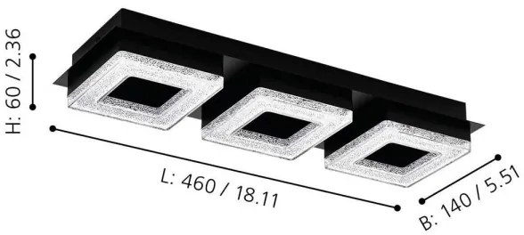 Eglo 99325 - LED Mennyezeti lámpa FRADELO 3xLED/4W/230V