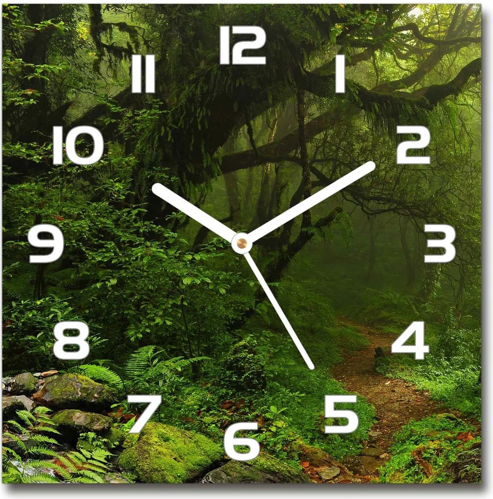 Üveg falióra Dzsungel Nepálban 30x30 cm