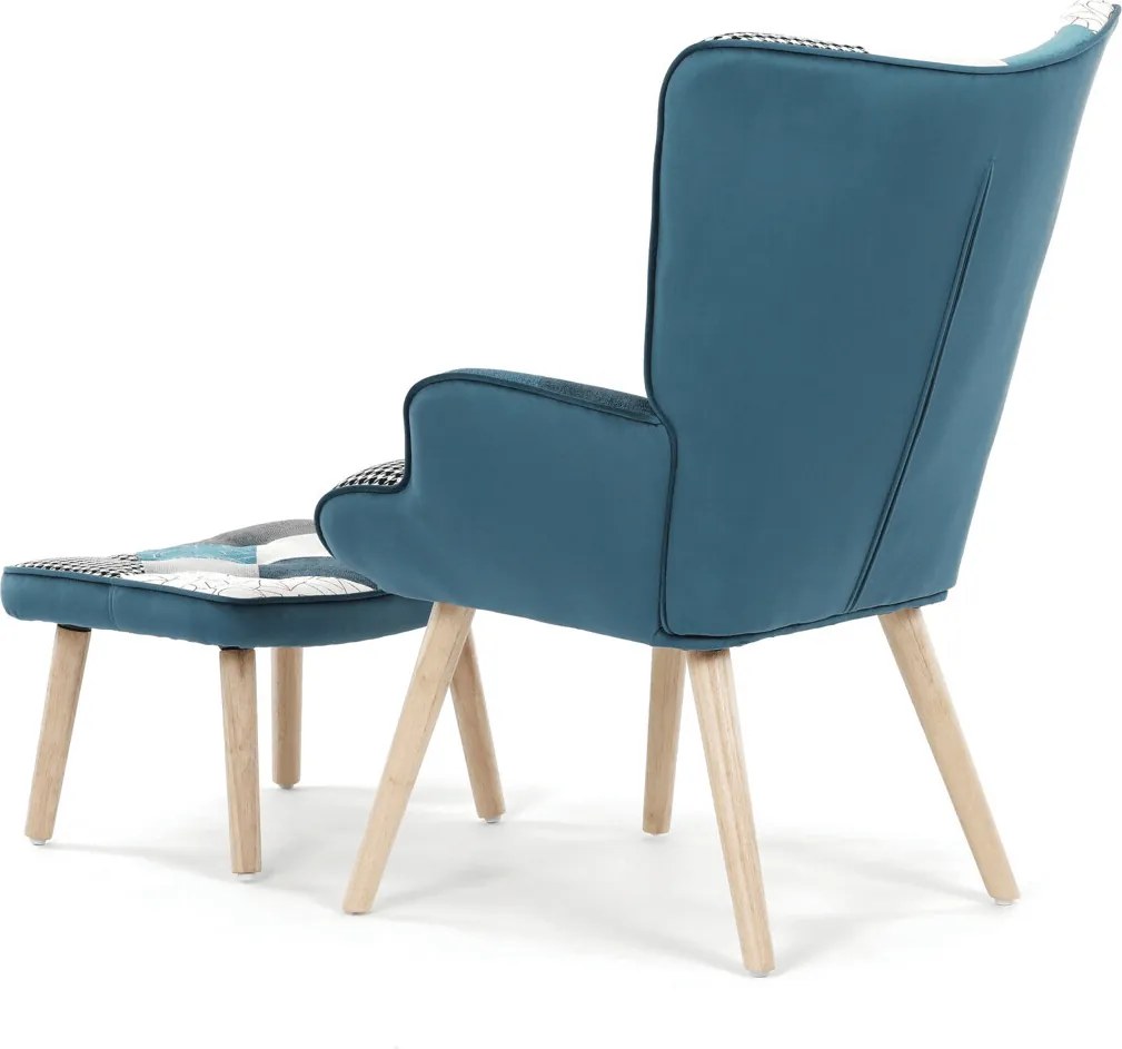 Többszínű relaxfotel, szövet kárpitozással, AK-305B PWBL2