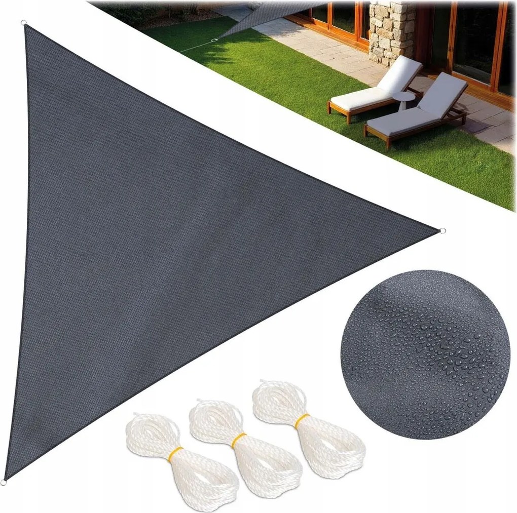 Napvitorla háromszögletű 7m2 Plonos PL-886 szürke Plonos