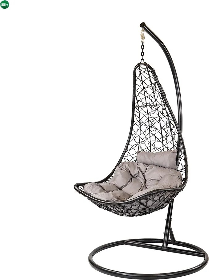 Natal kerti függőfotel fekete