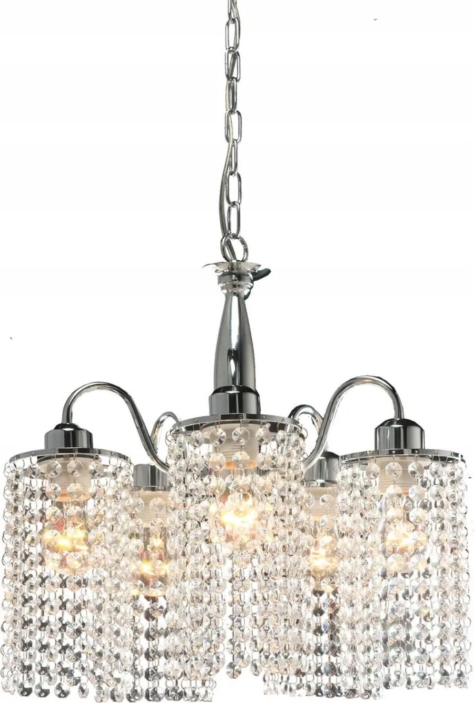 Luxus mennyezeti lámpa lámpaernyőkkel, csillogó kristályokkal Bright Star