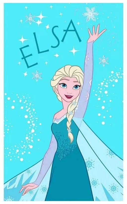 Disney Jégvarázs Elsa kéztörlő, arctörlő, törölköző 30x50 cm