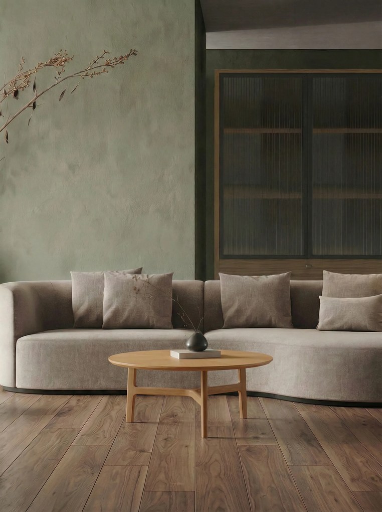 MAZZONI EXPORT BELLUNO Natúr Kőris - FA DOHÁNYZÓASZTAL Ø65 cm KEREK MODERN CLASSIC