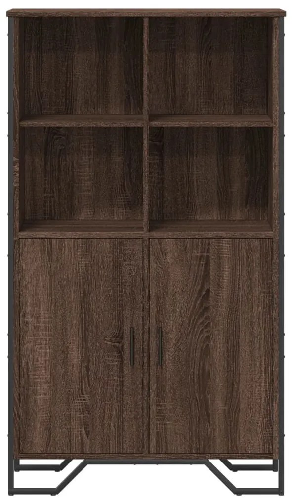 barna tölgy színű szerelt fa magasszekrény 79,5x35,5x137,5 cm