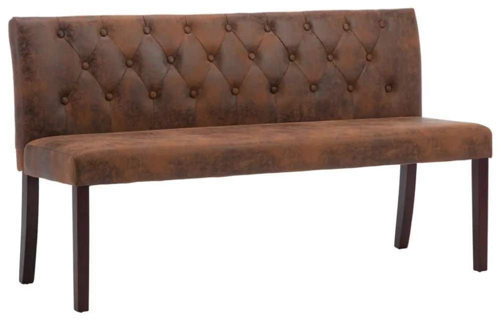 barna művelúr pad 148,5 cm