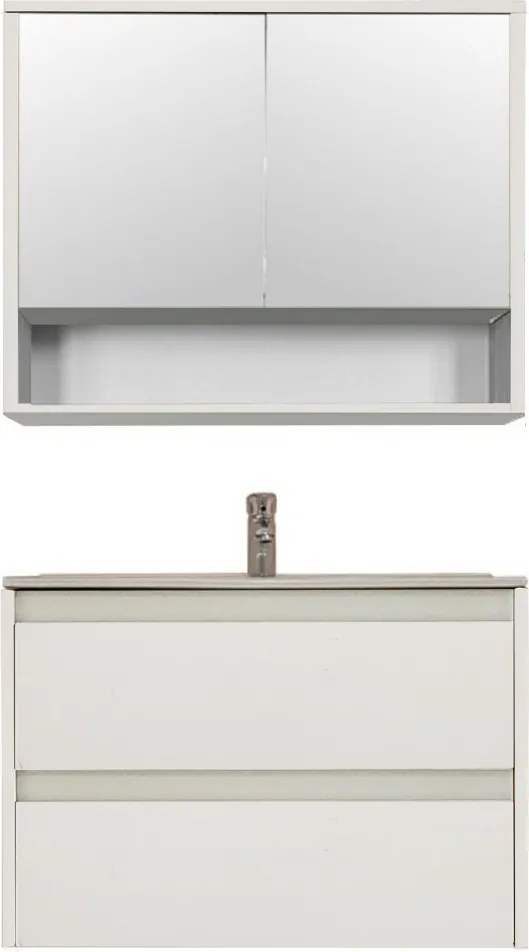 Porto 80 komplett fürdőszoba bútor fehér színben