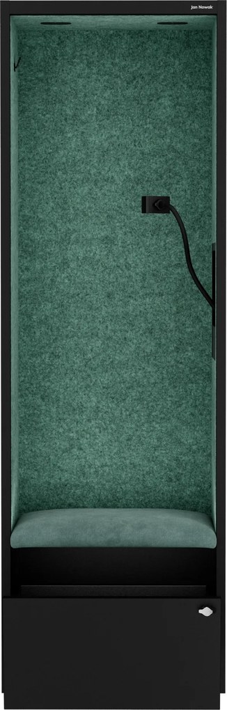 Sally 600mm korpus Czarny - siedzisko Zielony