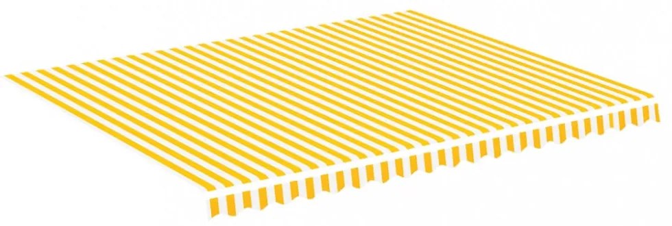 sárga és fehér csere napellenző ponyva 4,5 x 3,5 m
