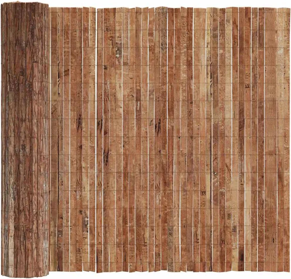 vidaXL Kéregkerítés Barna 400 x 125cm Kéreg