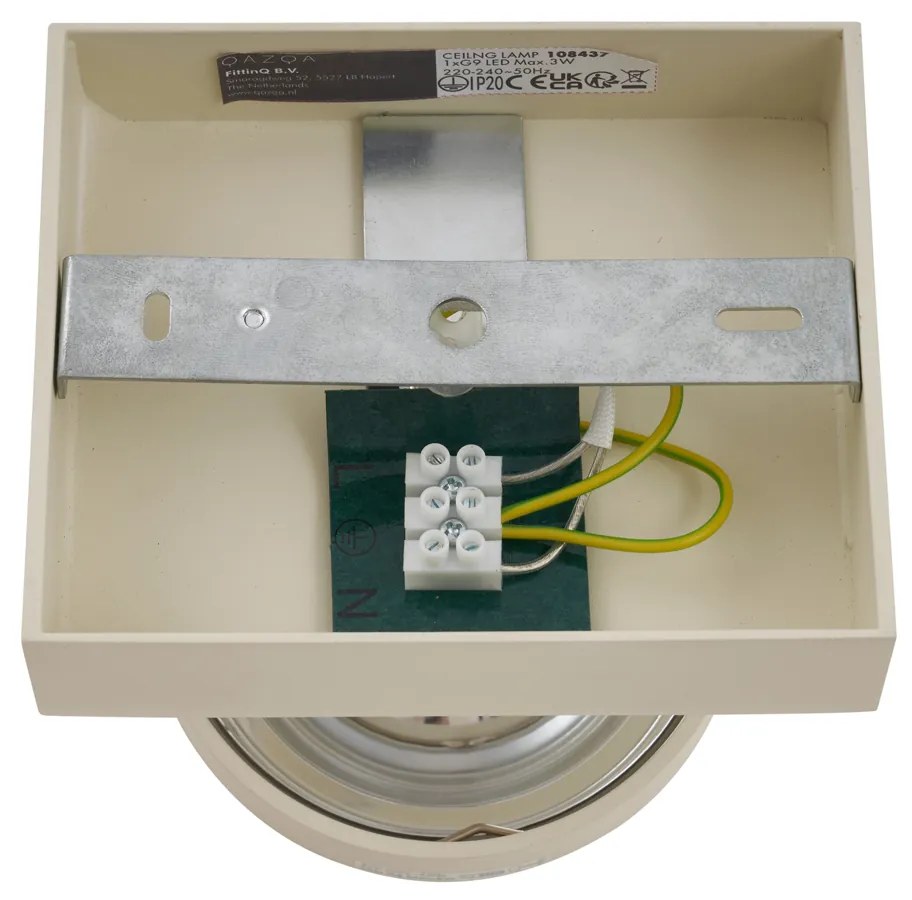 Modern mennyezeti spotlámpa bézs G9 kerek elforgatható és dönthető - Go