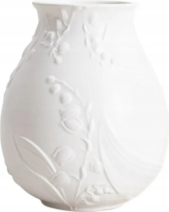 Conwallie kerámia váza dombornyomással fehér 14,8x18 cm Homla
