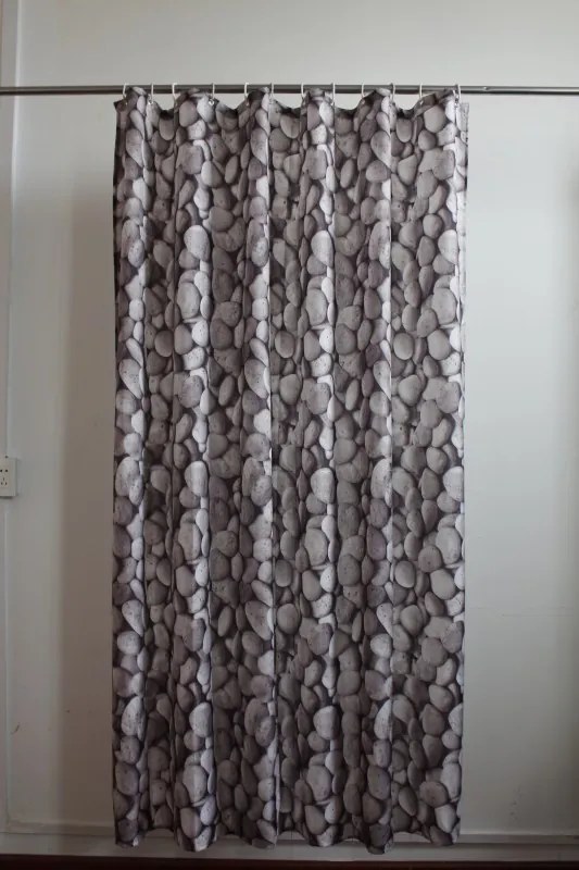 Zuhanyfüggöny - NEW STONE - Impregnált textil - 180 x 200 cm