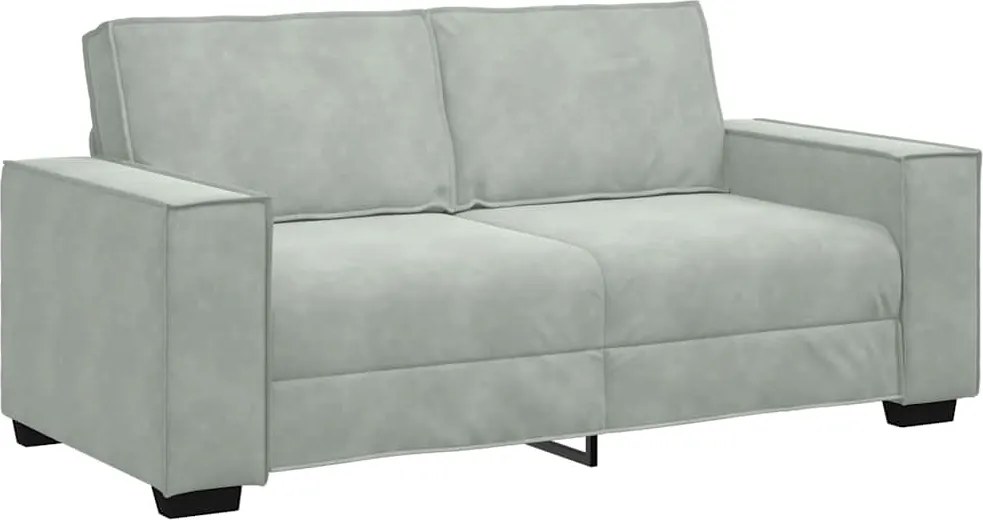 vidaXL kétszemélyes világosszürke bársony kanapé 180x78x84 cm
