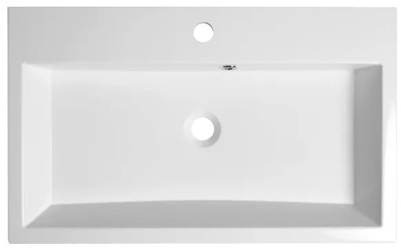 Sapho - ORINOKO pulton elhelyezhető mosdó 70x42 cm, márvány/fehér