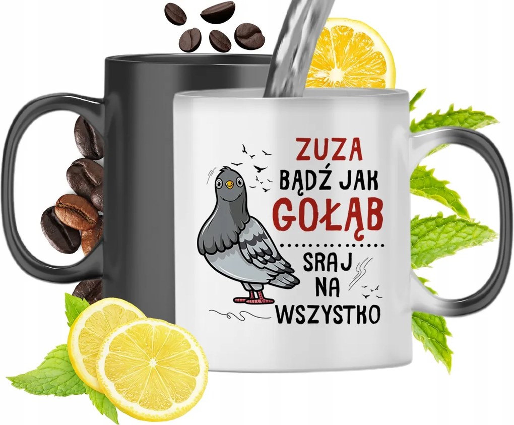 Mágikus bögre Zsuzsa számára matt fekete, fényképes nyomtatással 330ml