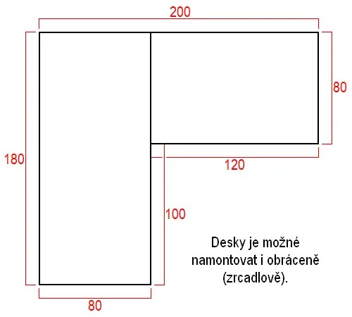 OfficeTech Angle állítható magasságú asztal, 180 + 120 cm, szürke alap, tölgy