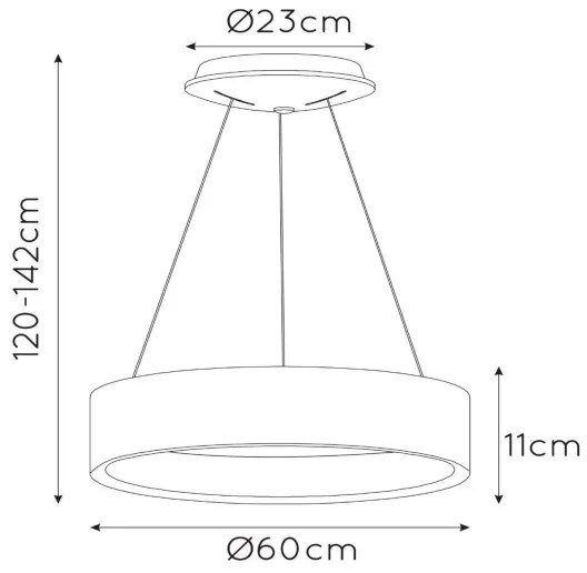 Lucide 46400/42/31 - LED Dimmelhető csillár zsinóron TALOWE LED/39W/230V