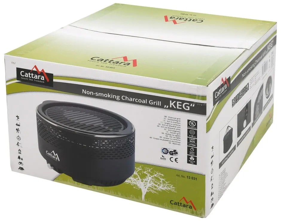 Keg faszenes asztali grillsütő, ø 30 cm - Cattara