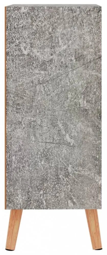 betonszürke szerelt fa tálalószekrény 60 x 30 x 72 cm